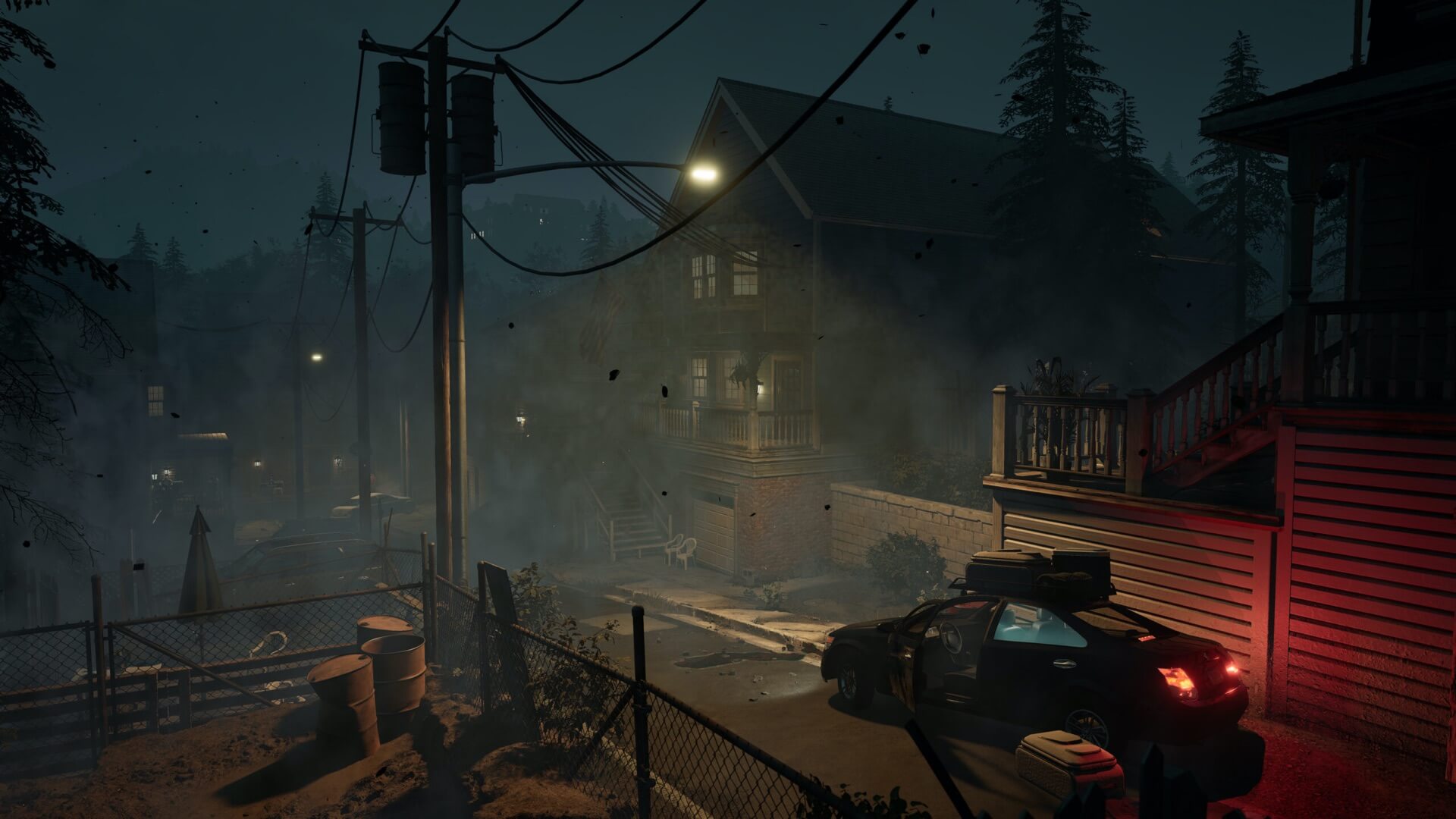 Residential street in Pottsville at night